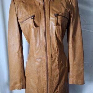 Brown leather jacket